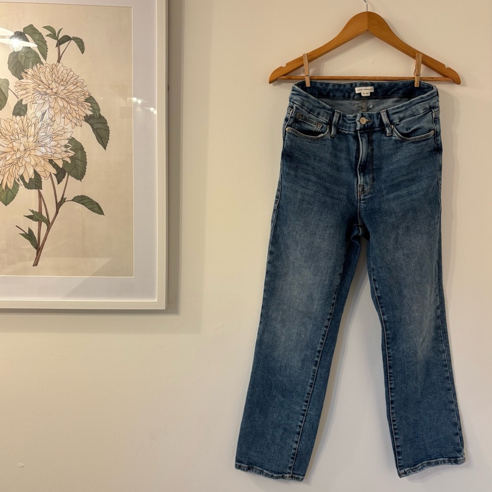 Good American Straight Leg Blue Jeans